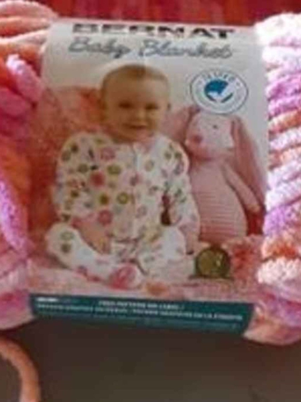 Knitting Project Pink and Orange Cozy Baby Blanket